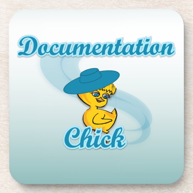 Documentation Chick #3 Drink Coaster (Front)