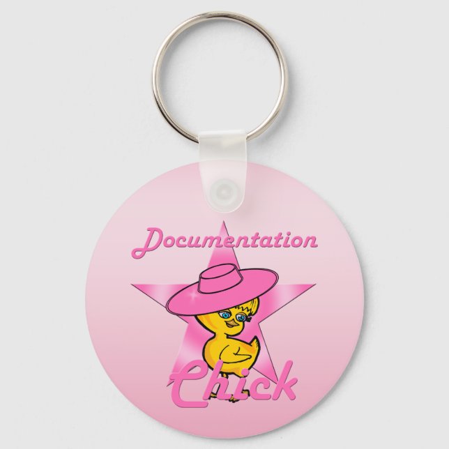 Documentation Chick #8 Keychain (Front)