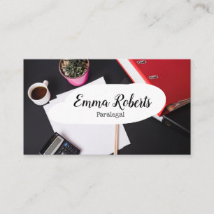 Documents Pink Law Lawyer Paralegal Business Card