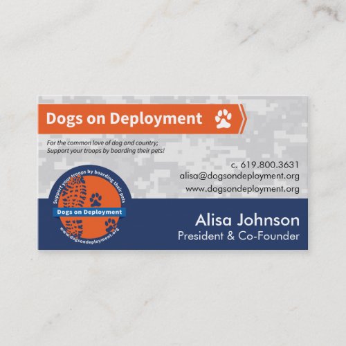 DoD Coordinator Business Cards