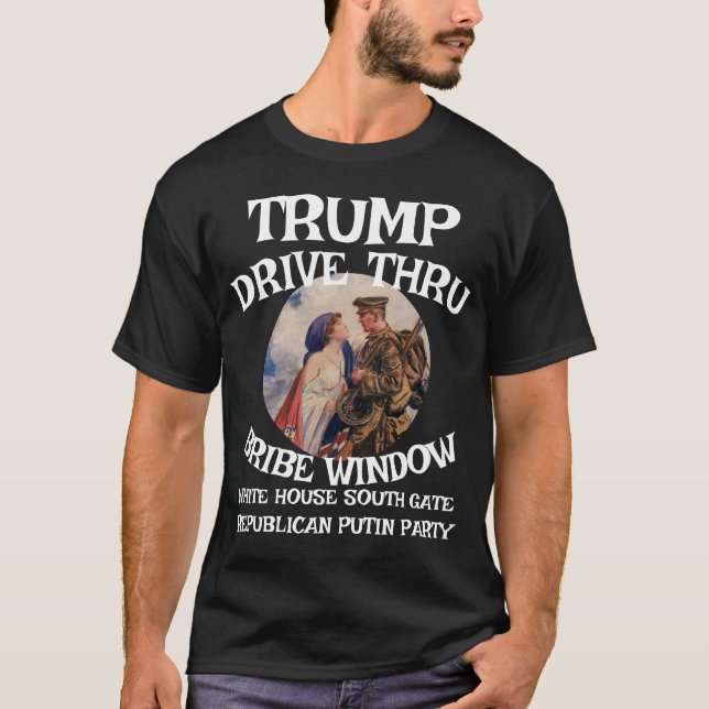 DOD DOJ EPA Drive Thru Bribe Window White House T-Shirt (Front)