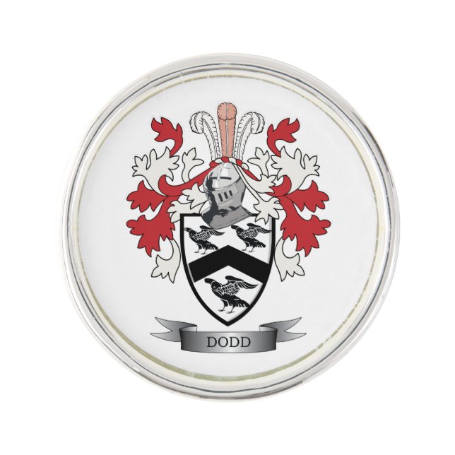 Dodd Family Crest Coat of Arms Lapel Pin (Front)