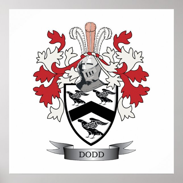 Dodd Family Crest Coat of Arms Poster (Front)