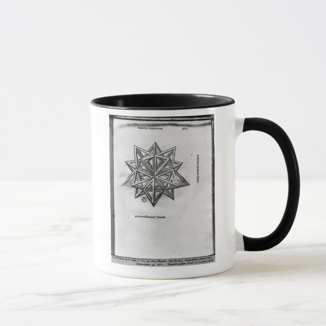 Dodecahedron, from 'De Divina Proportione' Mug (Right)