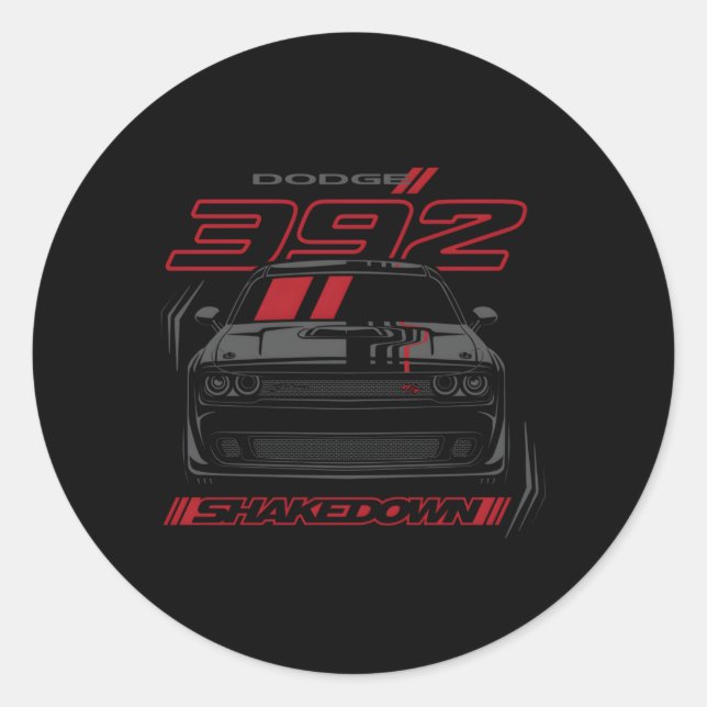 Dodge Challenger 392 Shakedown Last Call Classic Round Sticker (Front)