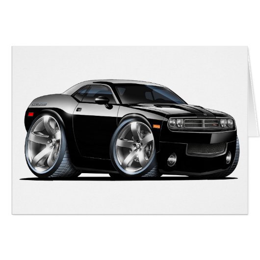 Dodge Challenger Black Car Cards (Front Horizontal)