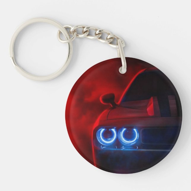 Dodge Challenger car,Acrylic keyring (Front)
