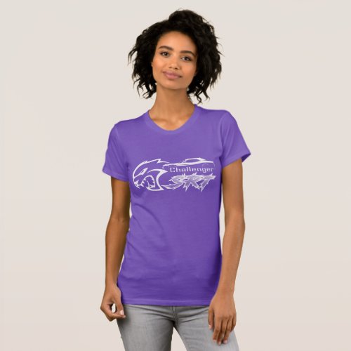 Dodge Challenger Car Short Sleeve Crew Neck Black  T-Shirt