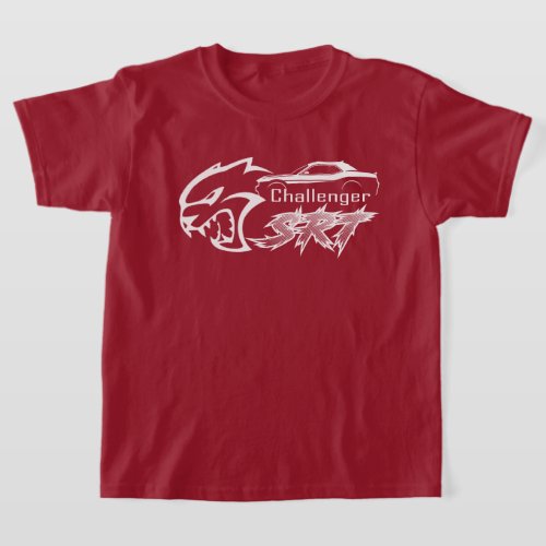 Dodge Challenger Car Short Sleeve Crew Neck Black  T-Shirt