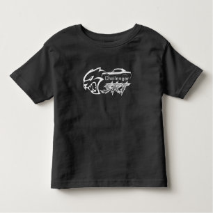 Dodge Challenger Car Short Sleeve Crew Neck Black Toddler T-shirt