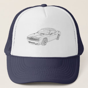 Dodge Challenger Classic Mopar Vintage Muscle Car Trucker Hat