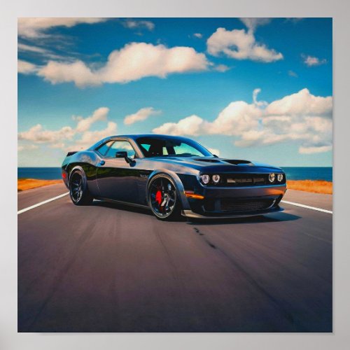 Dodge Challenger in Nature |  Poster