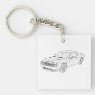Dodge Challenger Keychain