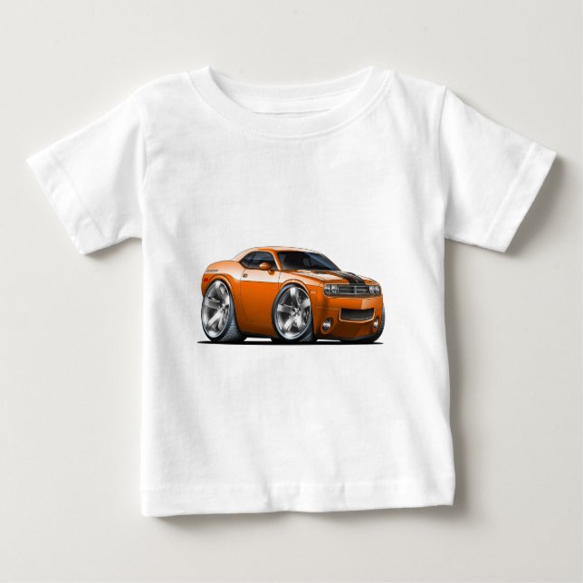 Dodge Challenger Orange Car Baby T-Shirt (Front)
