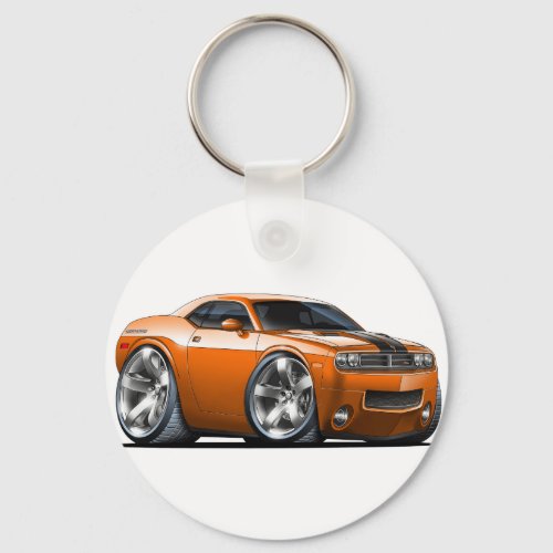 Dodge Challenger Orange Car Keychain