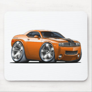 Dodge Challenger Orange Car Mouse Pad