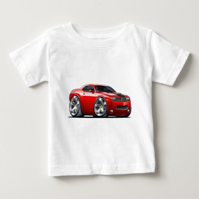 Dodge Challenger Red Car Baby T-Shirt (Front)