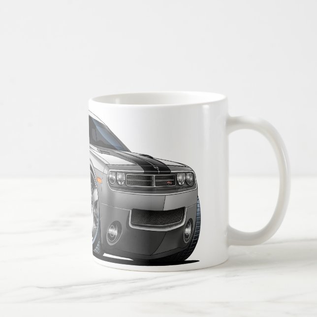 Dodge Challenger Silver/Grey Car Coffee Mug (Right)