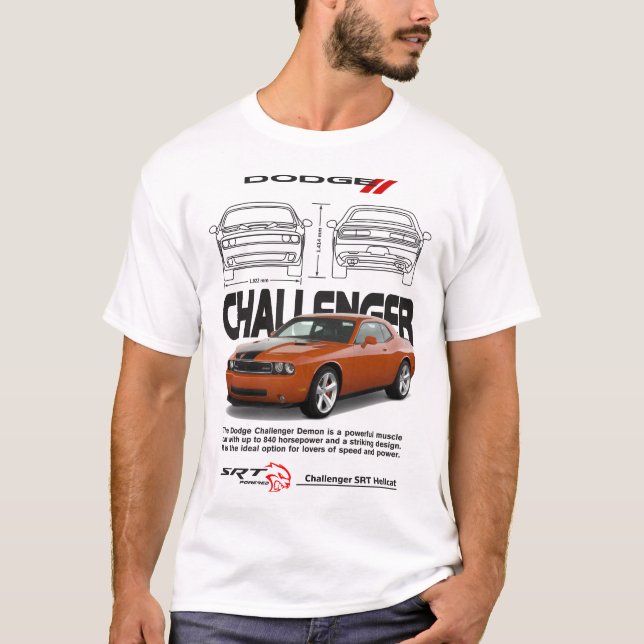 Dodge Challenger T-Shirt – Powerful Muscle Car Sty (Front)
