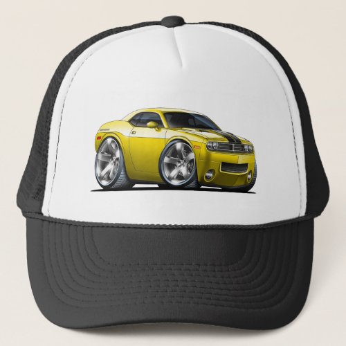 Dodge Challenger Yellow Car Trucker Hat