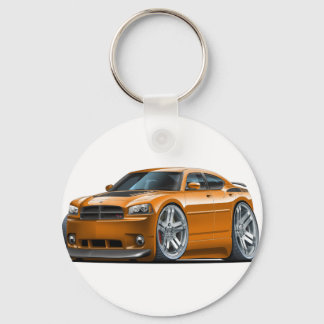 Dodge Charger Daytona Orange Car Keychain