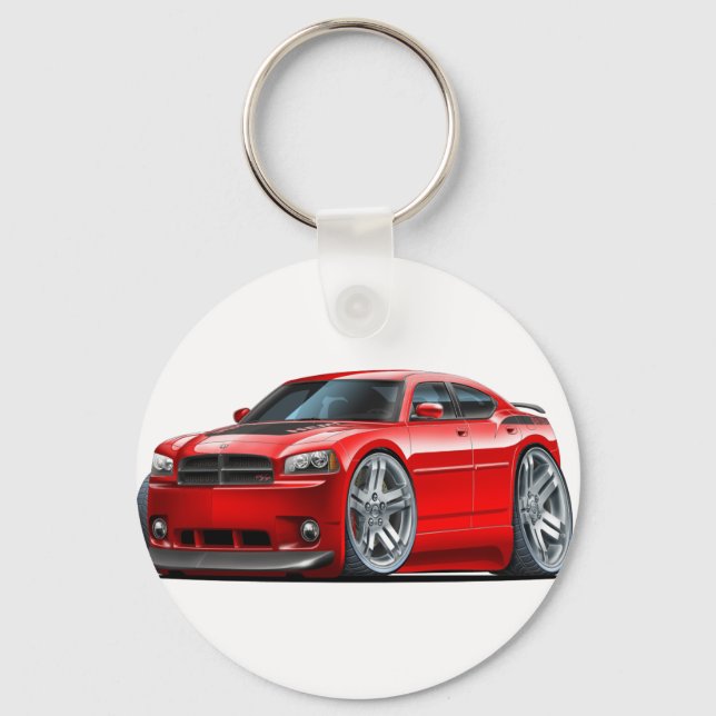 Dodge Charger Daytona Red Car Keychain (Front)