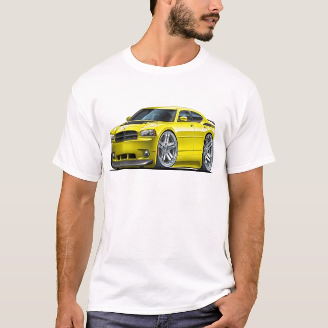 Dodge Charger Daytona Yellow Car T-Shirt (Front)