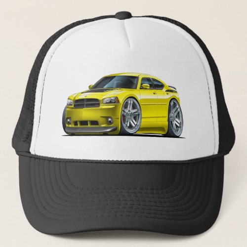 Dodge Charger Daytona Yellow Car Trucker Hat
