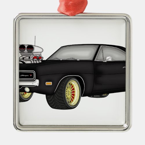 dodge charger metal ornament