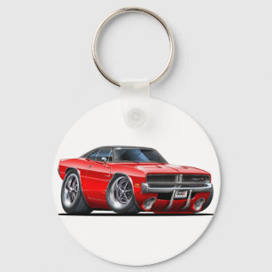 Dodge Charger Red Car Keychain