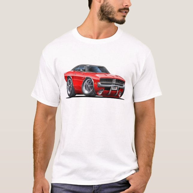 Dodge Charger Red Car T-Shirt (Front)