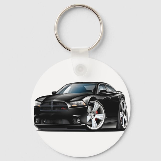 Dodge Charger RT Black Car Keychain (Front)