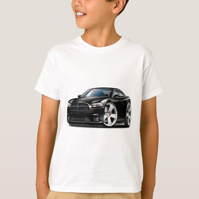 Dodge Charger RT Black Car T-Shirt (Front)