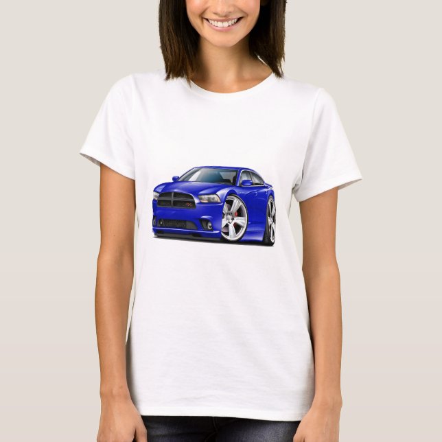 Dodge Charger RT Blue Car T-Shirt (Front)