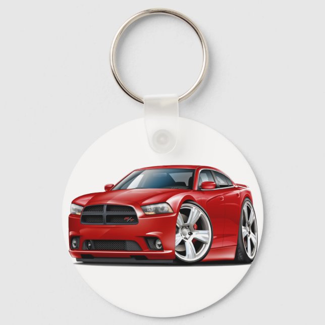Dodge Charger RT Red Car Keychain (Front)