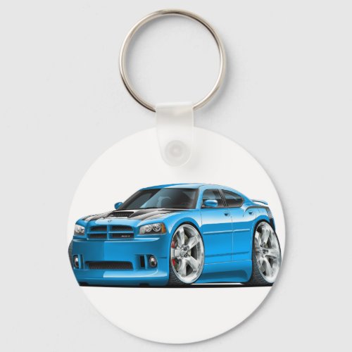 Dodge Charger Super Bee Blue Car Keychain
