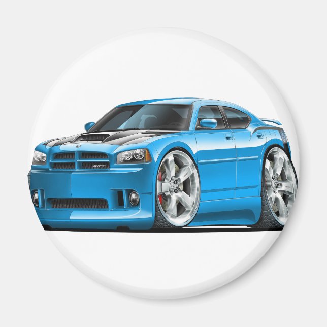 Dodge Charger Super Bee Blue Car Magnet (Front)