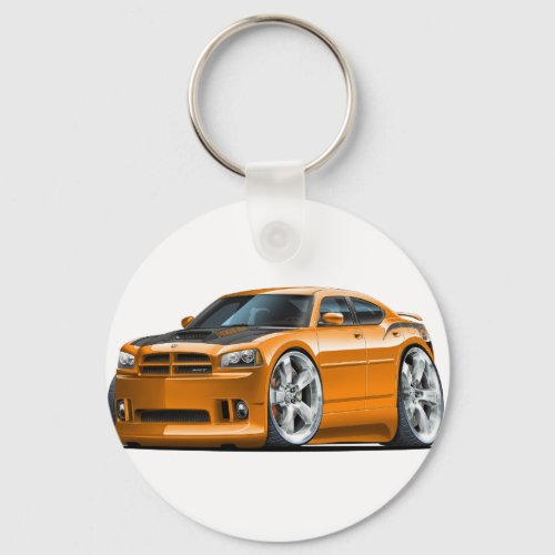 Dodge Charger Super Bee Orange Car Keychain