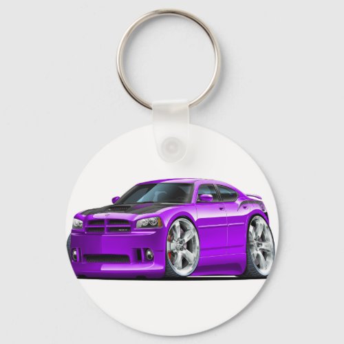 Dodge Charger Super Bee Purple Car Keychain