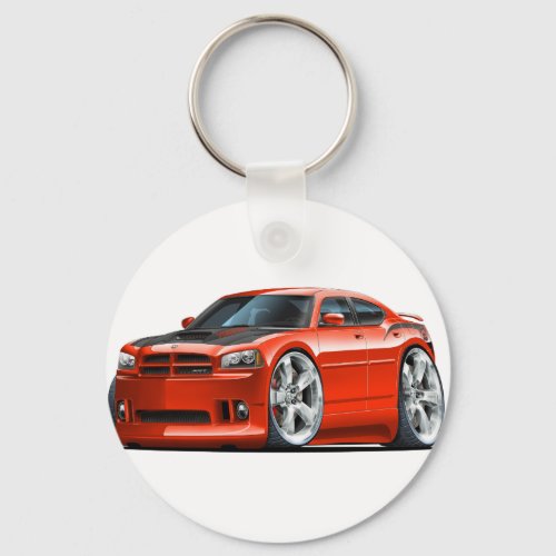 Dodge Charger Super Bee Red Car Keychain