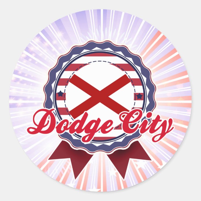 Dodge City, AL Round Sticker