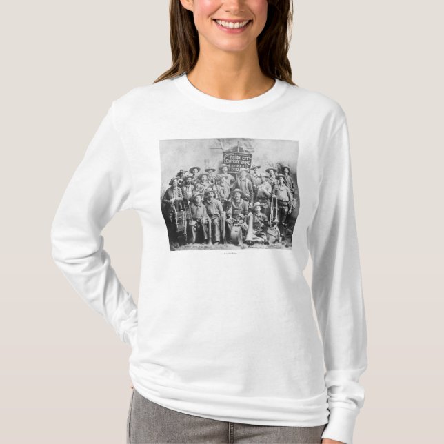 Dodge City Cow-Boy Band with Instruments T-Shirt (Front)