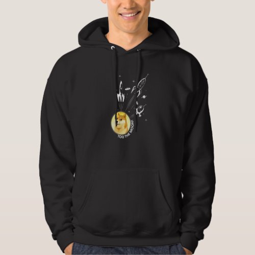Dodge Coin To The Moon Meme Cryptocurrency Interne Hoodie