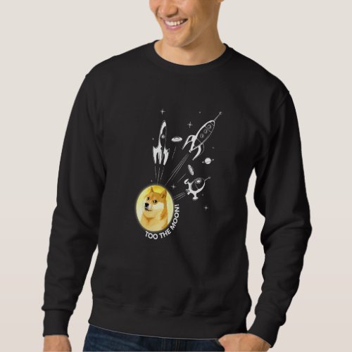 Dodge Coin To The Moon Meme Cryptocurrency Interne Sweatshirt