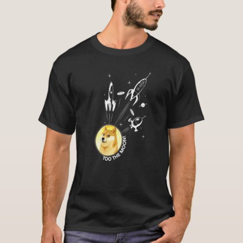 Dodge Coin To The Moon Meme Cryptocurrency Interne T_Shirt