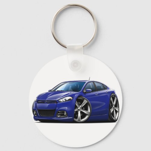 Dodge Dart Dk Blue Car Keychain