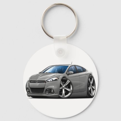 Dodge Dart Grey Car Keychain