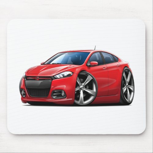 Dodge Dart Red_Black Grill Car Mouse Pad