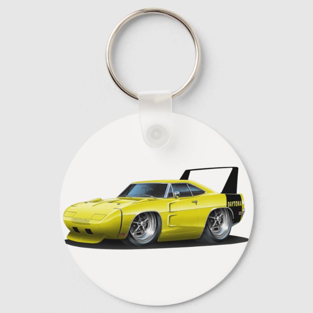 Dodge Daytona Yellow Car Keychain (Front)