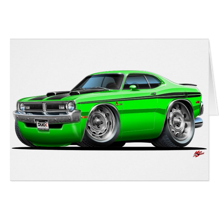 Dodge Demon Green Car Cards